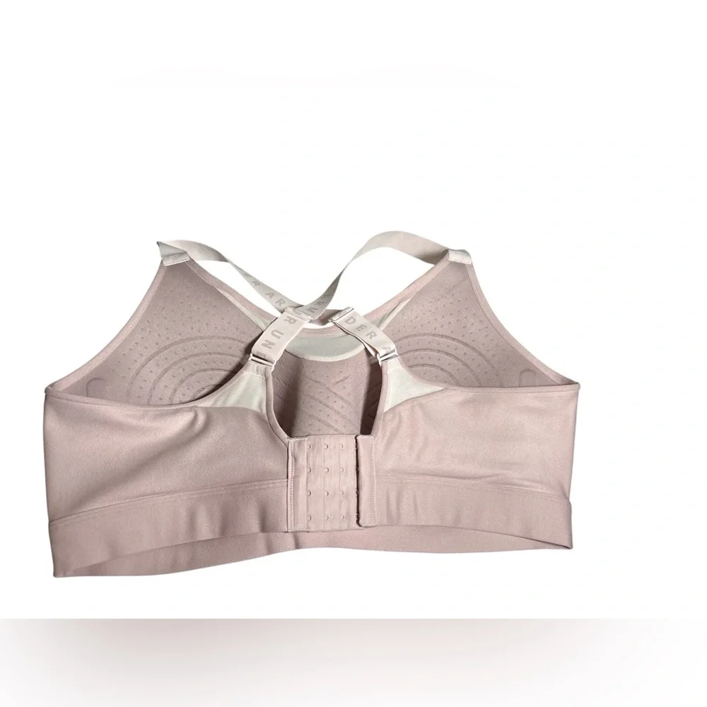 Under Armour Women's Light Pink Breathable Sports Bra,Size 2X,Made in Vietnam
